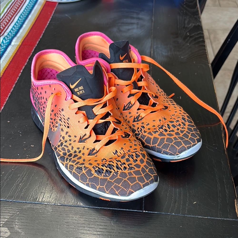 Nike Vibrant Orange and Black Sneakers